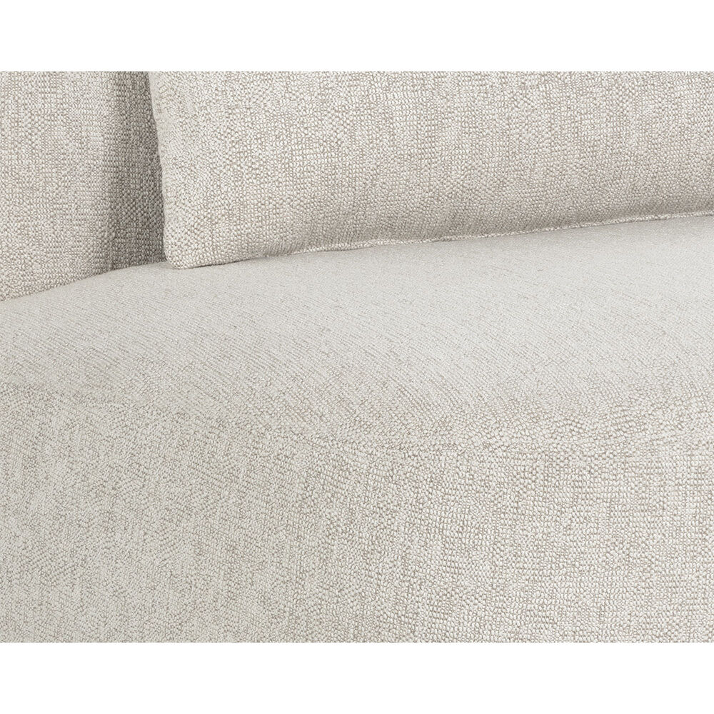 Soraya Dove Cream Swivel Armless Chair, Swivel